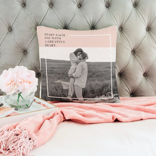 Modern Photo Pastel Pink Family Lovely Gift Cushion (Creator Uploaded)