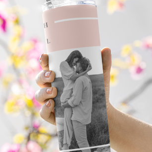 Modern Photo Pastel Pink Family Lovely Gift Thermal Tumbler