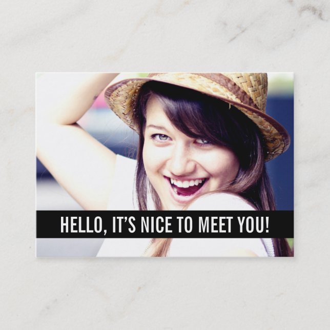 Modern Photo Personal Business Cards (Front)