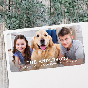 Modern Photo Personalised Return Address Label