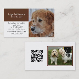 Modern Photo Pet Care Business Card