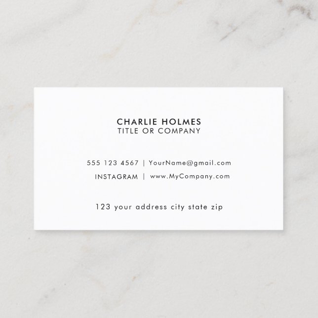 Modern Photo Photographer Business Card | QR Code (Back)