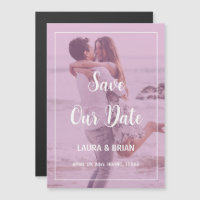 Modern Photo Pink Filter Wedding Save The Date