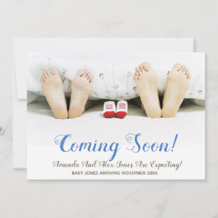 Modern Photo Pregnancy Coming Soon Announcement