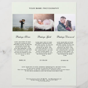 Modern Photo Price List