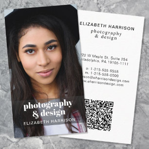 Modern Photo QR Code Professional Business Card