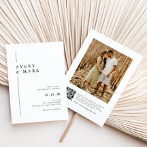 Modern Photo QR Code Wedding