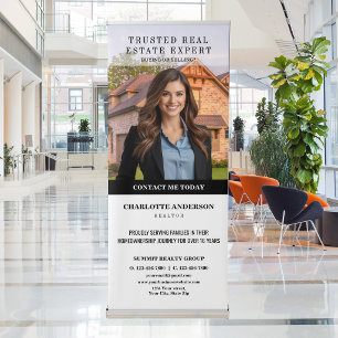 Modern Photo Real Estate Agent Business Retractable Banner