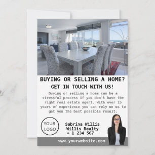 Modern Photo Real Estate Agent Custom  Invitation