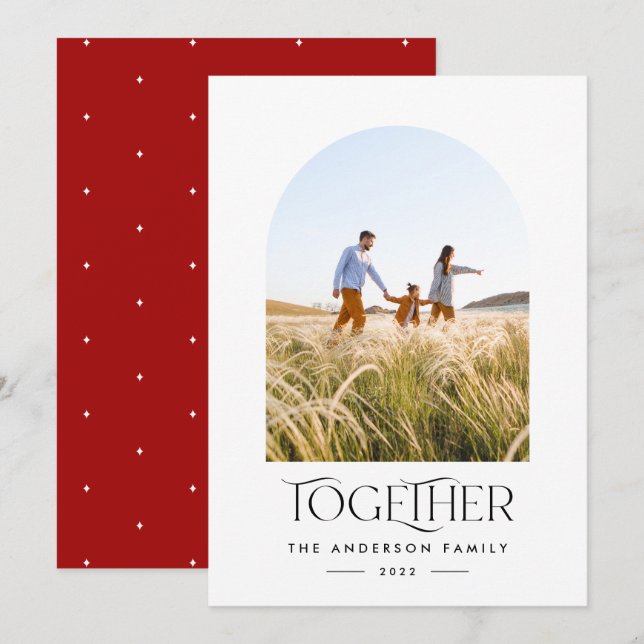 Modern photo red arch together typography (Front/Back)