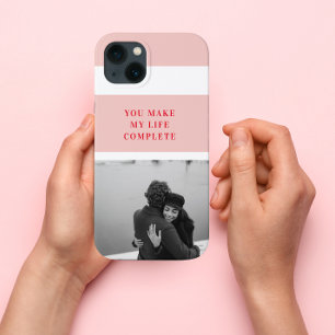 Modern Photo Red & Pink Happy Valentines Gift iPhone 13 Case