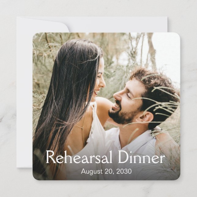 Modern Photo Rehearsal Dinner Invitation (Front)