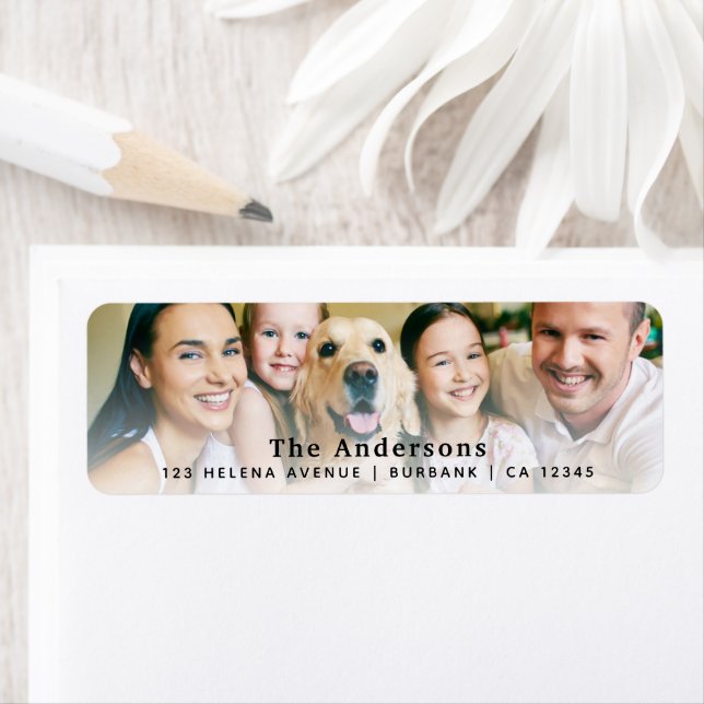 Modern Photo Return Address Label (Insitu)