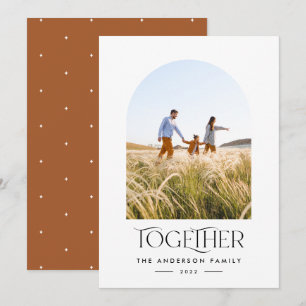 Modern photo rust arch together typography