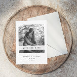 Modern Photo Save the Date Announcement<br><div class="desc">Photo Save the Date Wedding announcement on white background. Easily replace the photo and add your details by clicking the "Personalise" button.</div>