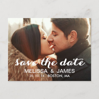 Modern Photo Save the Date Announcement Postcard
