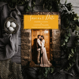 Modern Photo Save the Date   Marigold