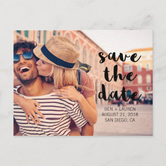 Modern Photo Save the Date Postcard