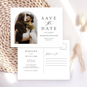 Modern Photo Save The Date Postcard