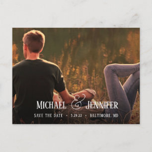 Modern Photo Save the Date Postcard