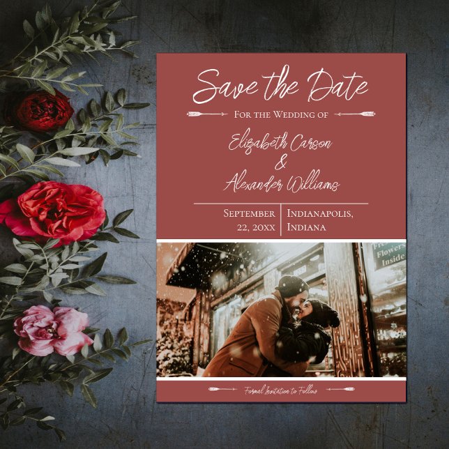 Modern Photo Save The Date | Terracotta (Modern Photo Save the Date - Terracotta)