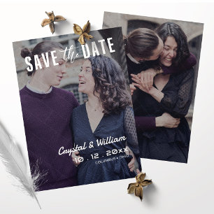 Modern Photo Save the Date with Urban Chic
