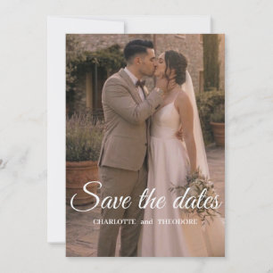 Modern Photo Save the dates   Elegant Wedding Temp Date