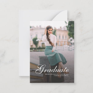 Modern Photo Script Graduation Announcement