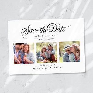 Modern Photo Script Wedding Save The Date