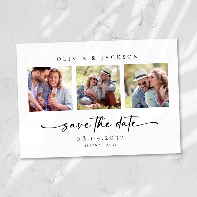 Modern Photo Script Wedding Save The Date (Creator Uploaded)