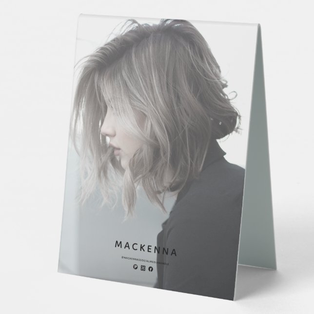 Modern Photo Simple Salon Service Menu Price List  (Back)