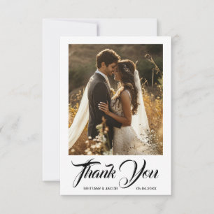 Modern Photo Simple Wedding Thank You Card