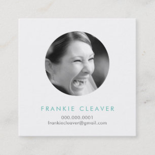 MODERN PHOTO SPOT headshot simple bold circle Square Business Card