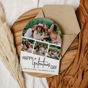 Modern Photo Strip Collage Arched Galentines Day Invitation