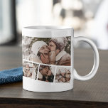 Modern Photo Strip Collage Coffee Mug<br><div class="desc">Declare your love in a unique and unforgettable way with our stylish personalised photo mug. It features a brilliant photo collage strip layered over a larger photograph, all with easy-to-personalise template text. Perfect for all occasions from Christmas to Valentine's Day, anniversaries, or birthdays, this blanket is the ultimate gift to...</div>