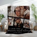 Modern Photo Strip Collage Fleece Blanket<br><div class="desc">Declare your love in a unique and unforgettable way with our stylish personalised photo blanket. It features a brilliant photo collage strip layered over a larger photograph, all with easy-to-personalise template text. Perfect for all occasions from Christmas to Valentine's Day, anniversaries, or birthdays, this blanket is the ultimate gift to...</div>