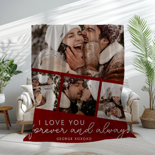 Modern Photo Strip Collage Fleece Blanket