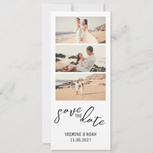 Modern Photo Strip Save the Date Invitation