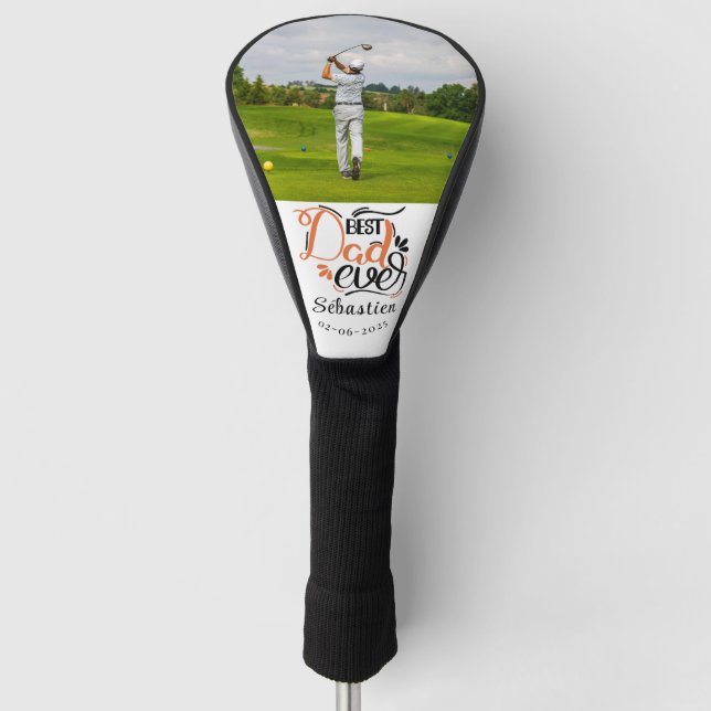 Modern Photo super dad Golf Head Cover (Front)
