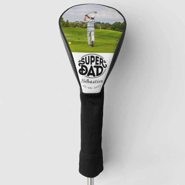 Modern Photo super dad Golf Head Cover (Front)