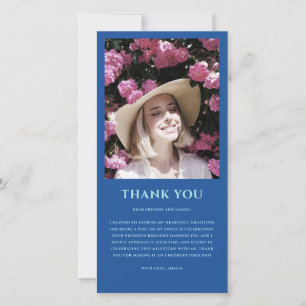 Modern Photo Sweet 16 Birthday Thank You Card