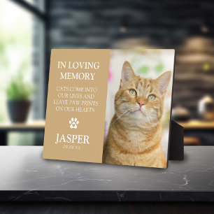 Modern Photo & Sympathy Quote Pet Loss Memorial Plaque