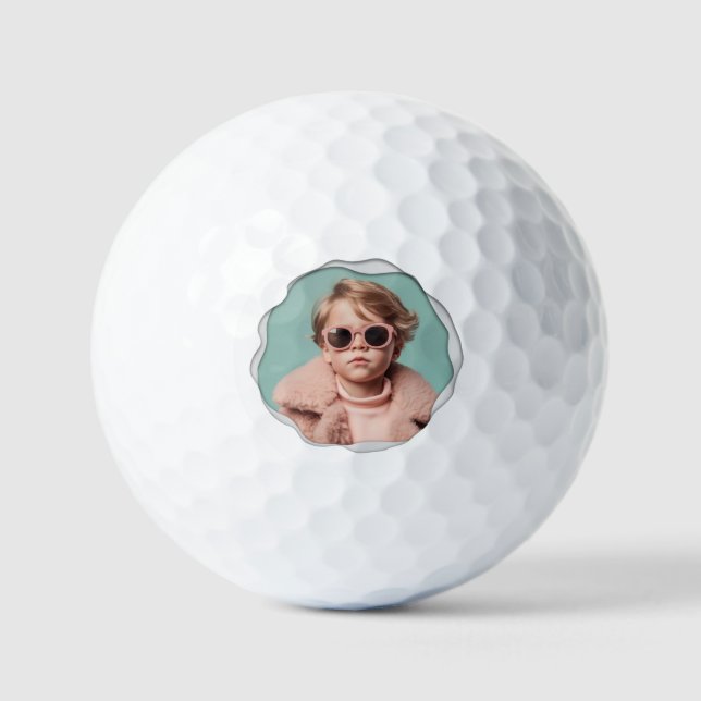 Modern Photo Template Golf Balls (Front)