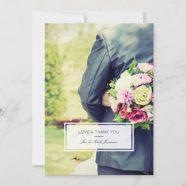 Modern Photo Thank You Card (Front)