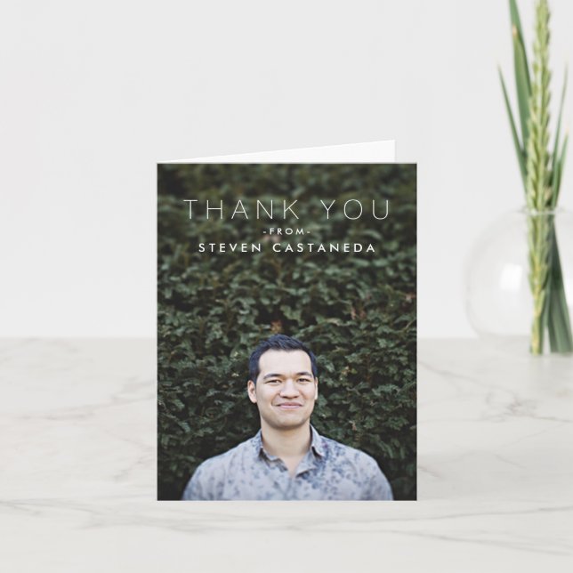 Modern Photo Thank You Card (Front)