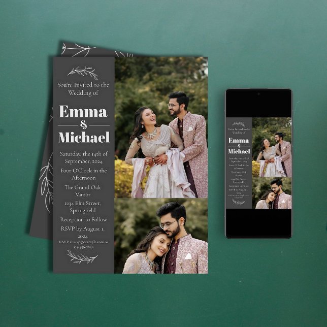 Modern Photo Type Overlay Wedding Invitation 2026 (Creator Uploaded)