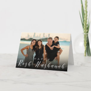 Modern Photo Typography Rosh Hashanah New Year Card