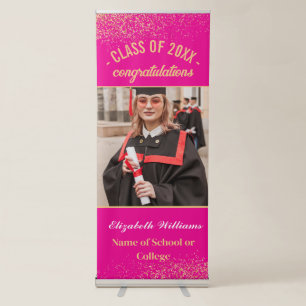 Modern  Photo   Vertical Graduation Party  Retractable Banner