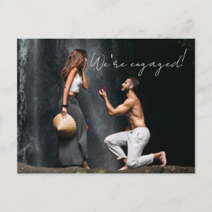  Modern Photo We Are Engaged Announcement Postcard