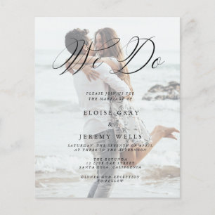 Modern Photo We Do Wedding Invitation